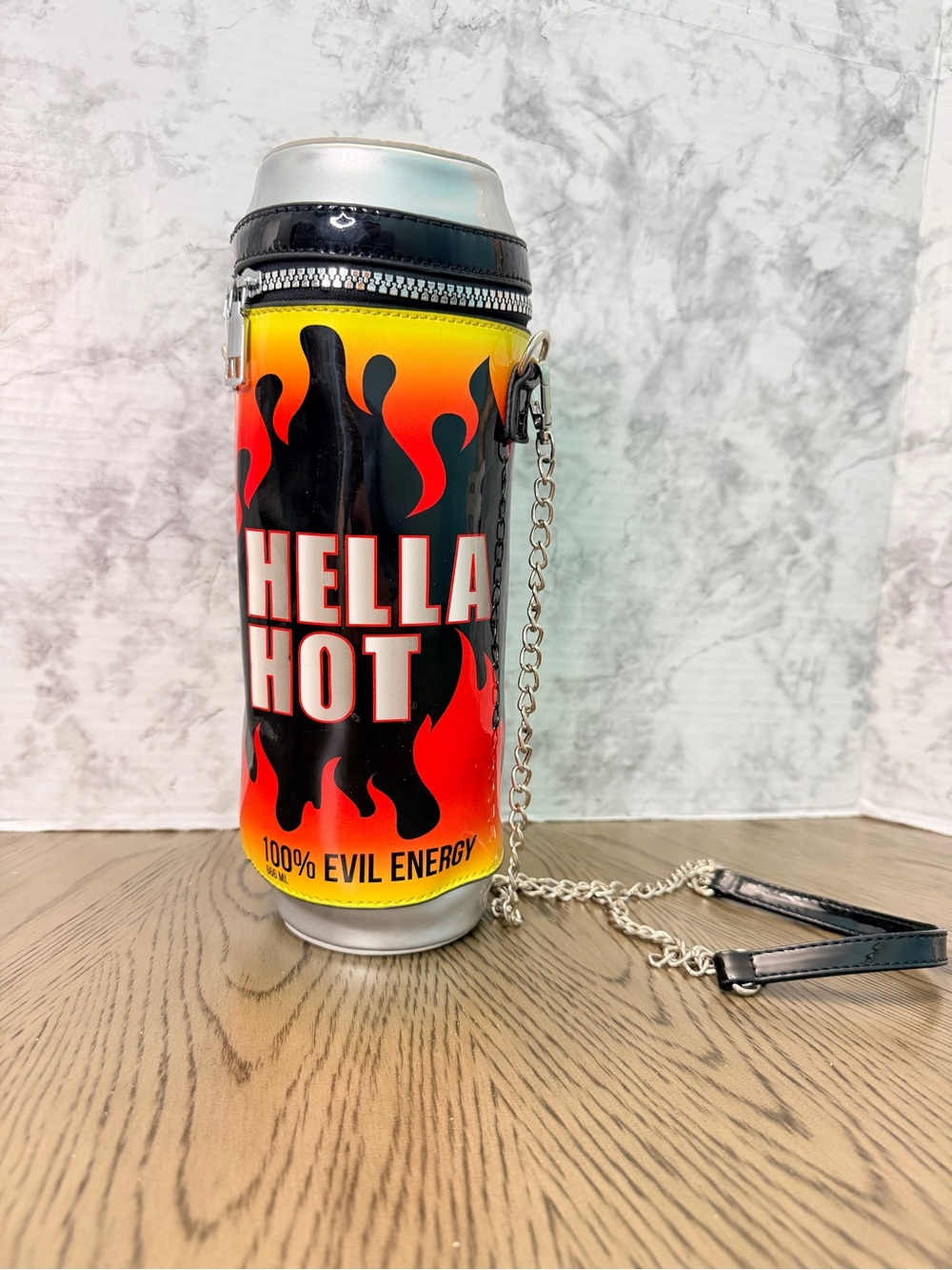 Hella Hot Flame Can Crossbody Bag - Black/Red/Yellow